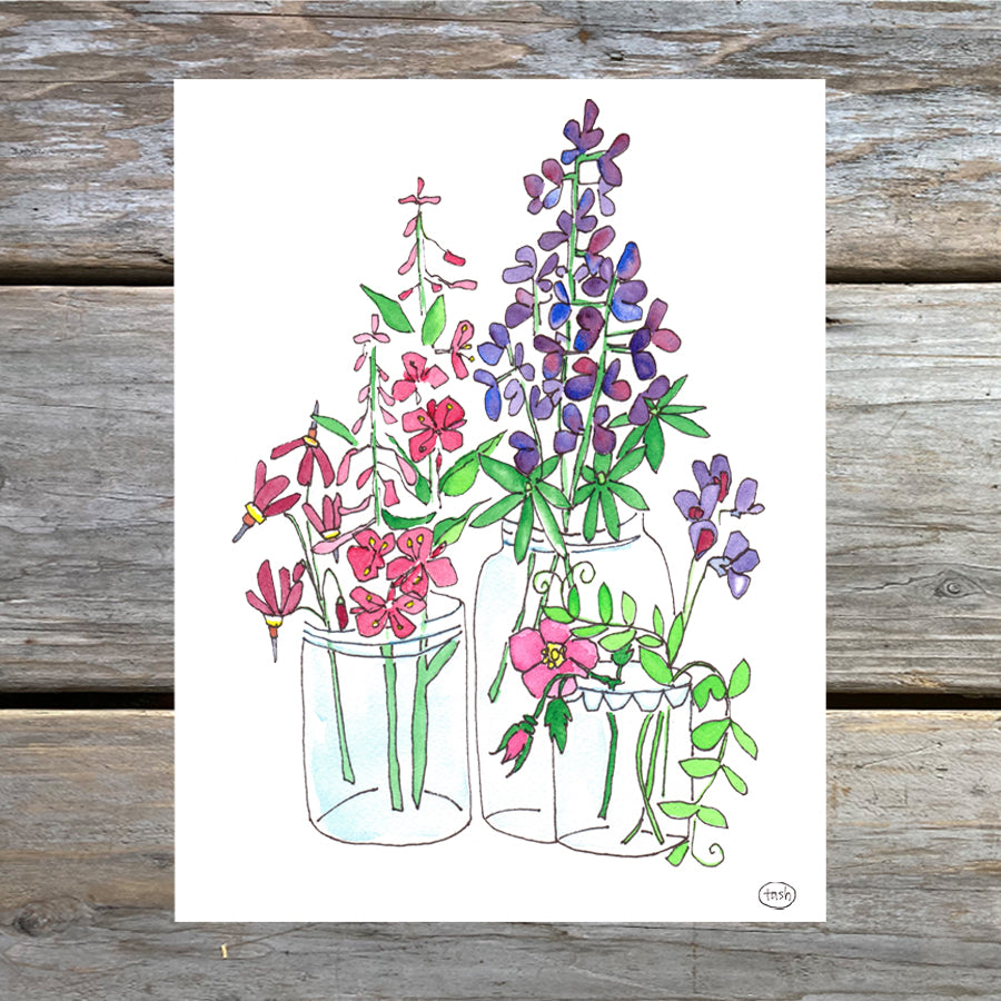 Alaska Bouquet Watercolor Note Card