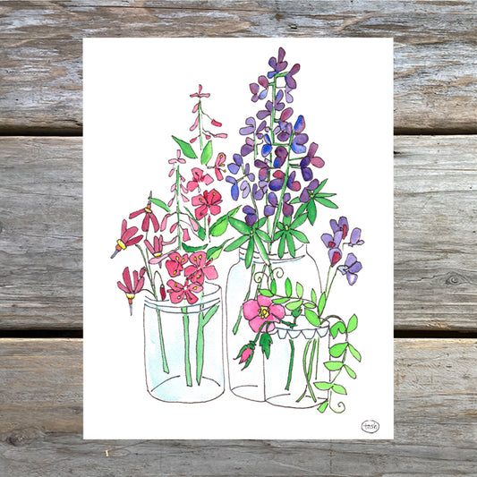 Alaska Bouquet Watercolor Note Card