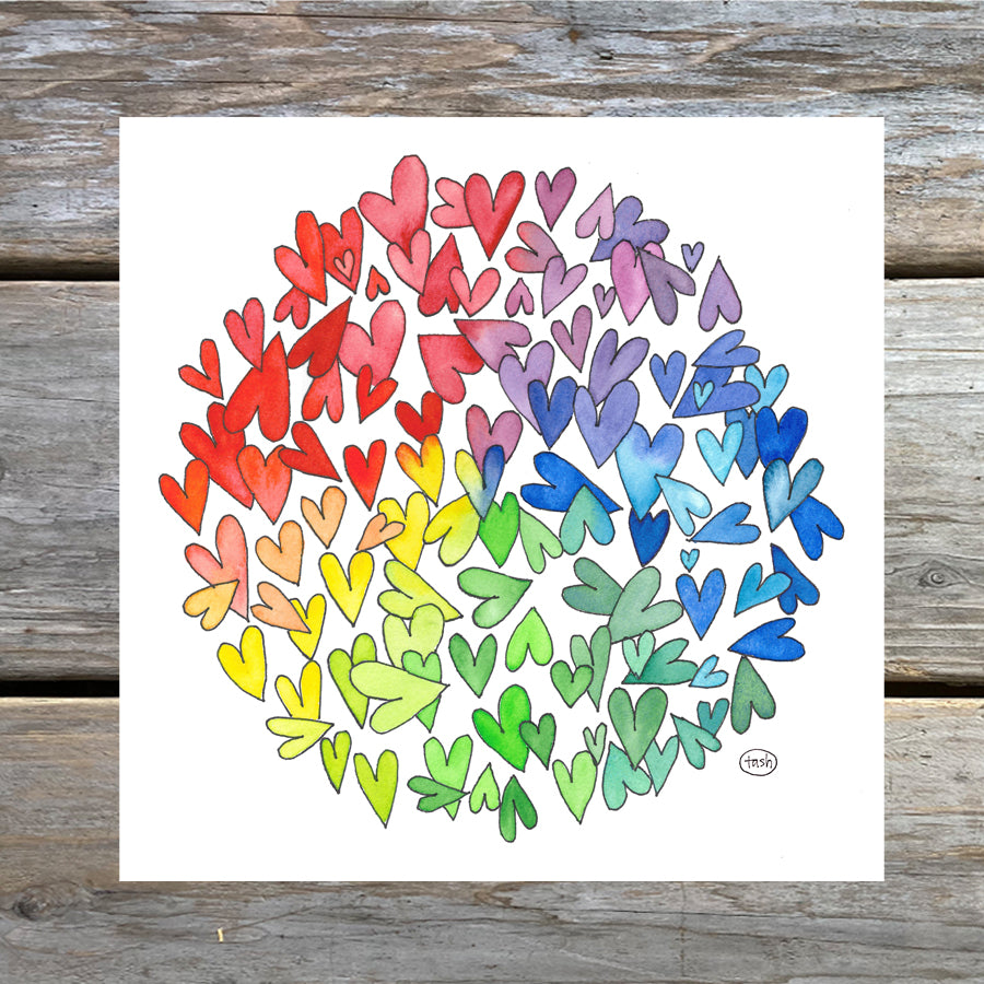 Circle of Love Square Note Card