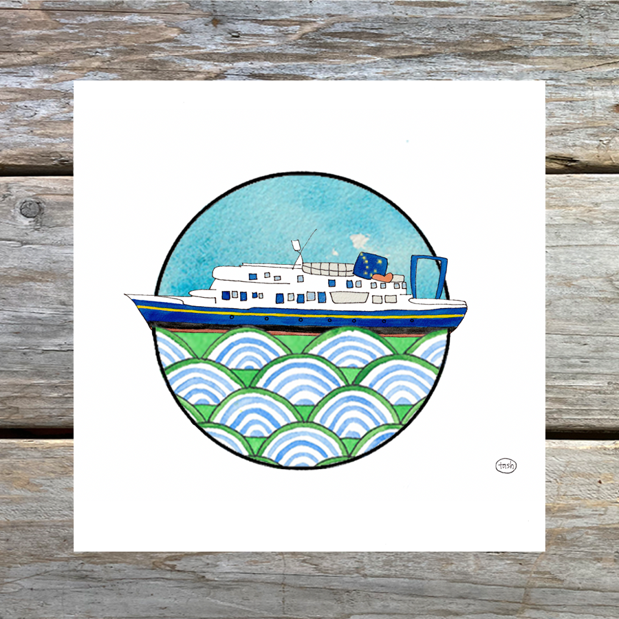 Alaska State Ferry Art Print