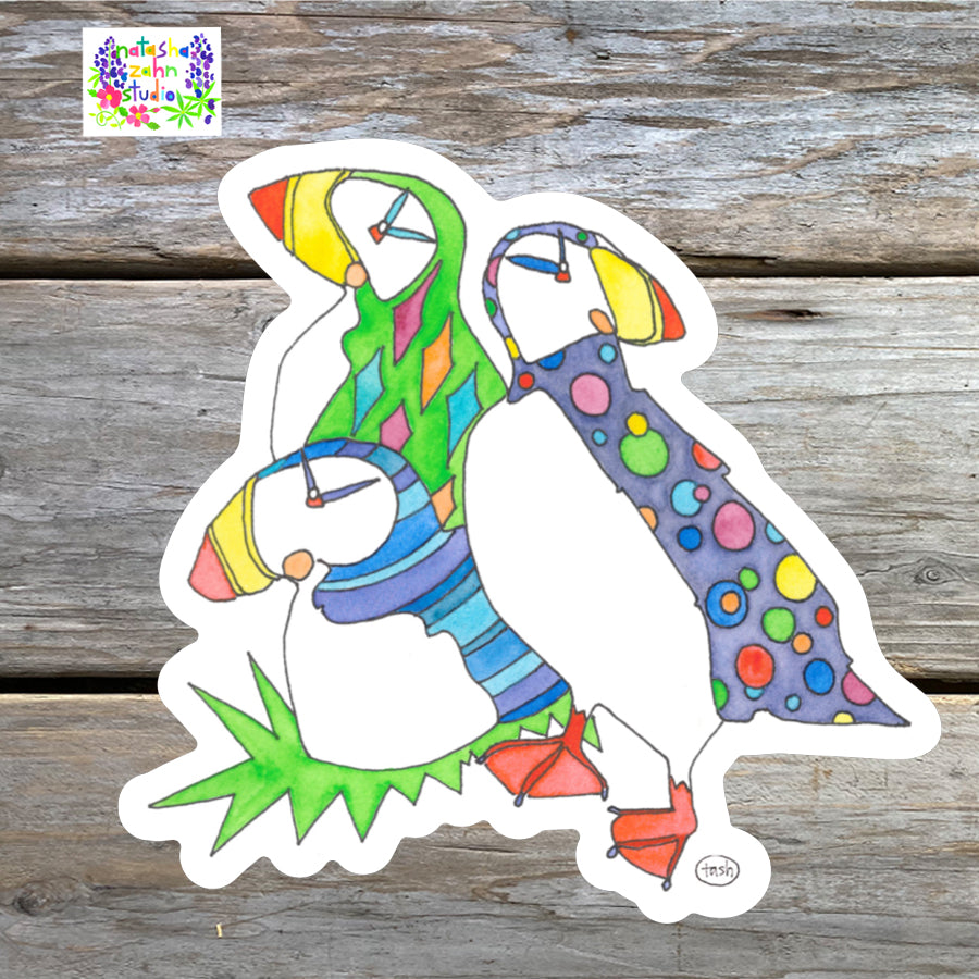 Puffin Watercolor Sticker