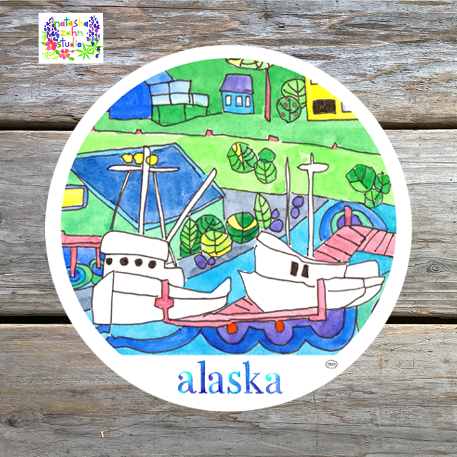 Alaska Waterfront Sticker