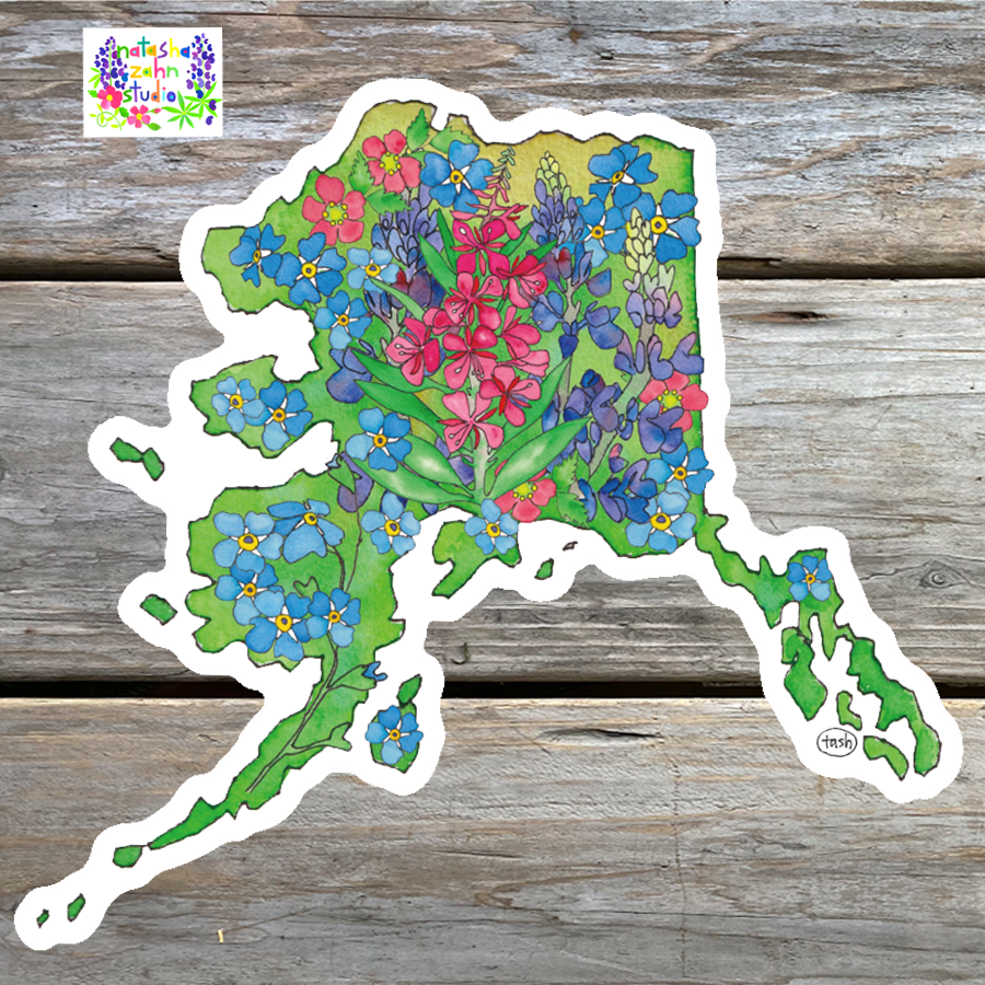 Alaska in Bloom Sticker