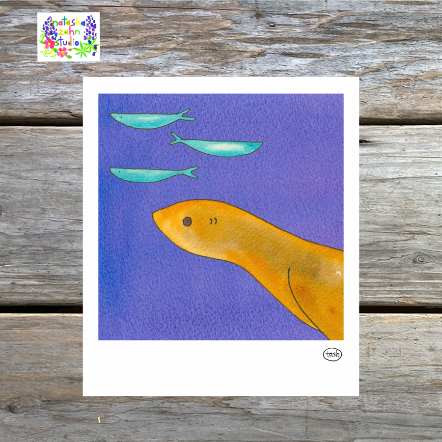 Sea Lion Polaroid Sticker