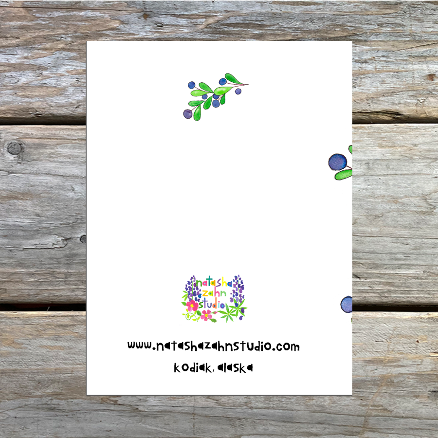Berries & Bear Note Card