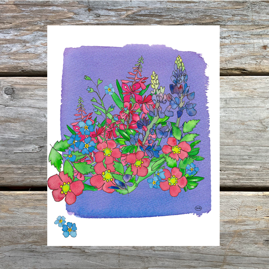 Forget-Me-Not Note Card