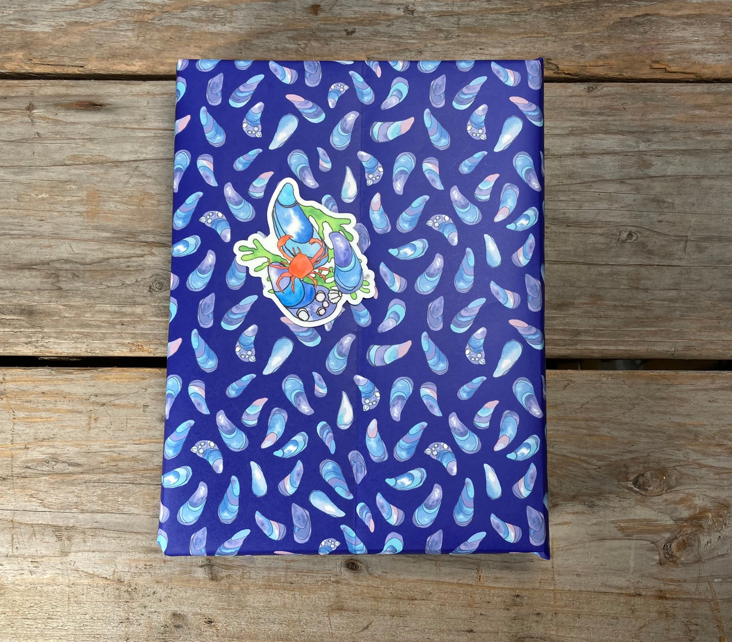 Blue Mussel Wrapping Paper