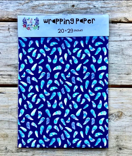 Blue Mussel Wrapping Paper