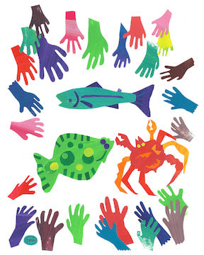 The Hands that Feed You Collage Note Card