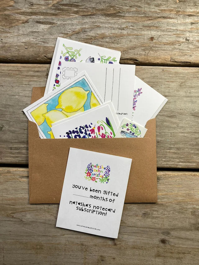 Natasha's Notecard Subscription-6 months