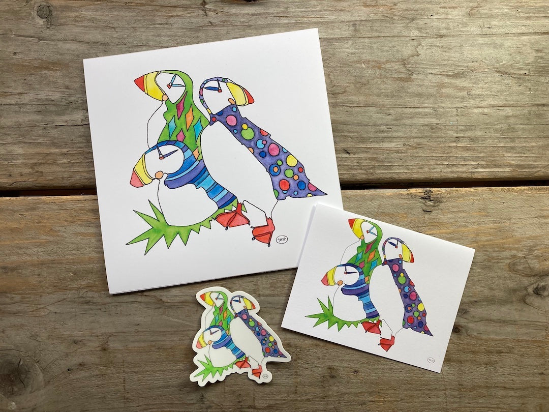Puffin Watercolor Art Print
