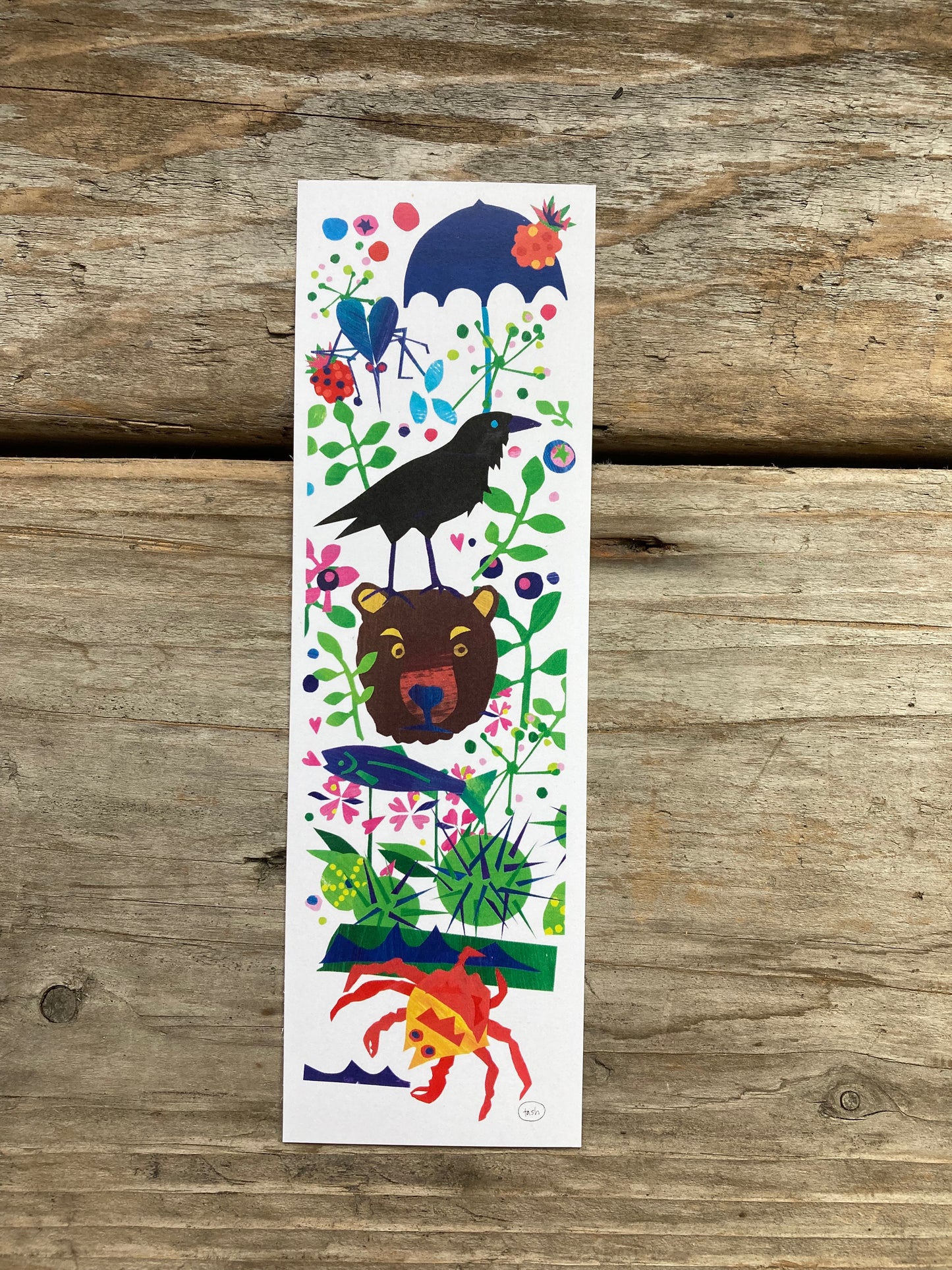 Bookmark-Stacked Animals Collage