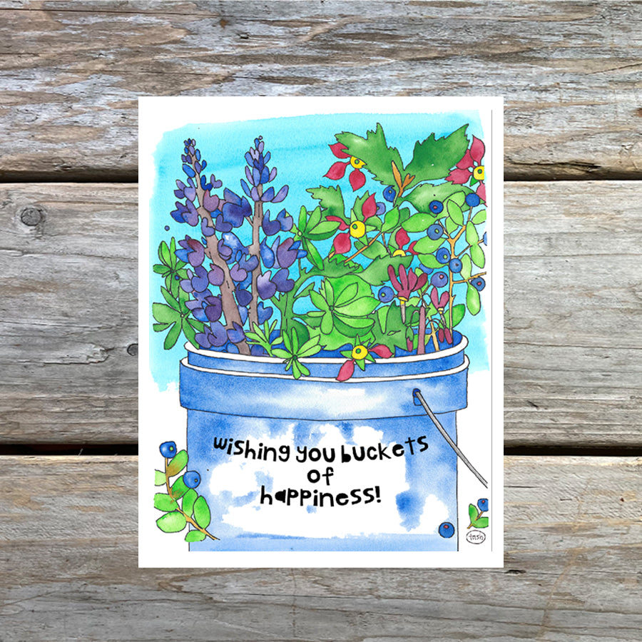Buckets of Happiness Note Card