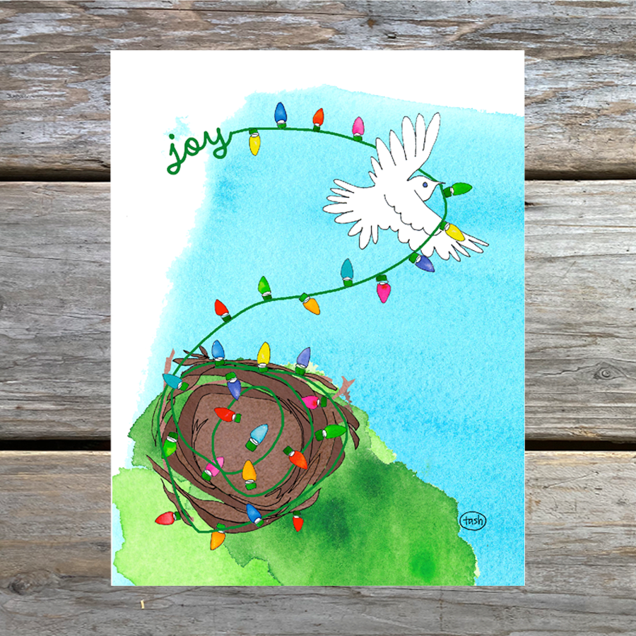 Christmas Nest Note Card