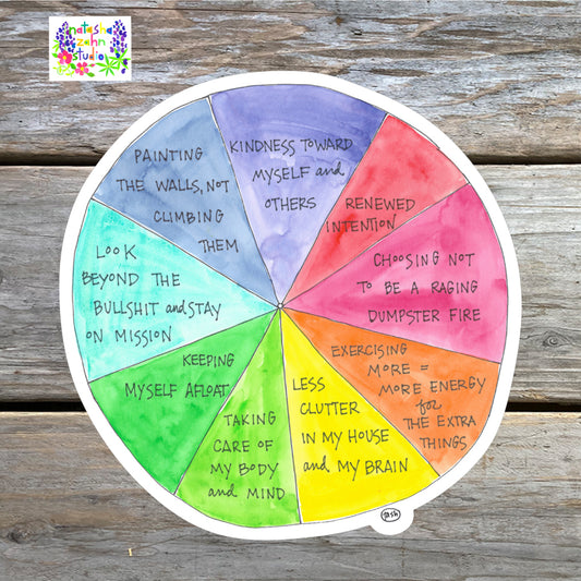 Color Wheel of Happiness Sticker