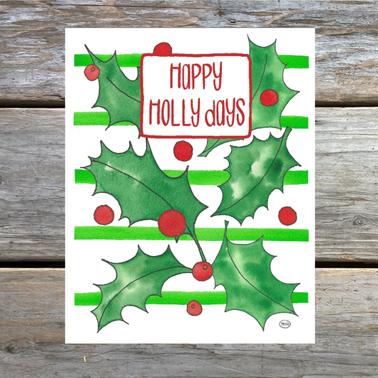 Happy Holly Days Note Card Pack