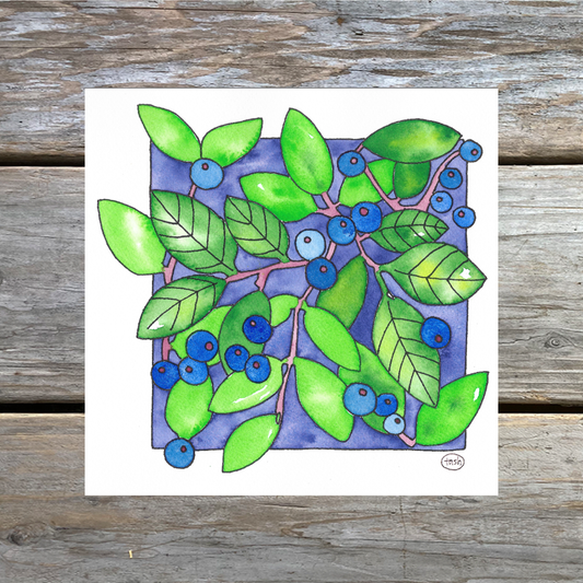 Lira's Blueberries Art Print