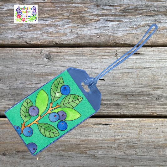 Luggage Tags, Blueberry Twig
