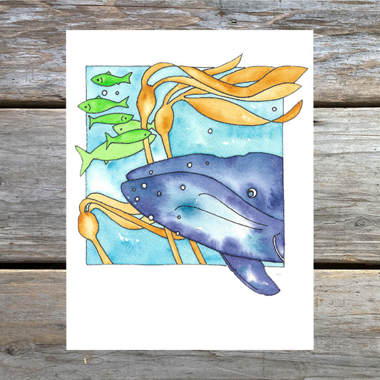 Nia's Whale Note Card