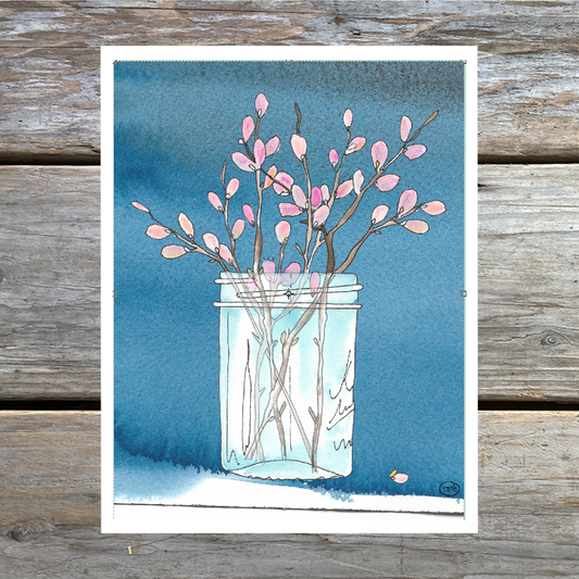 Pussy Willow Note Card