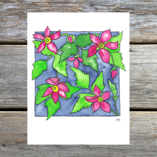 Salmonberry Blossom Note Card