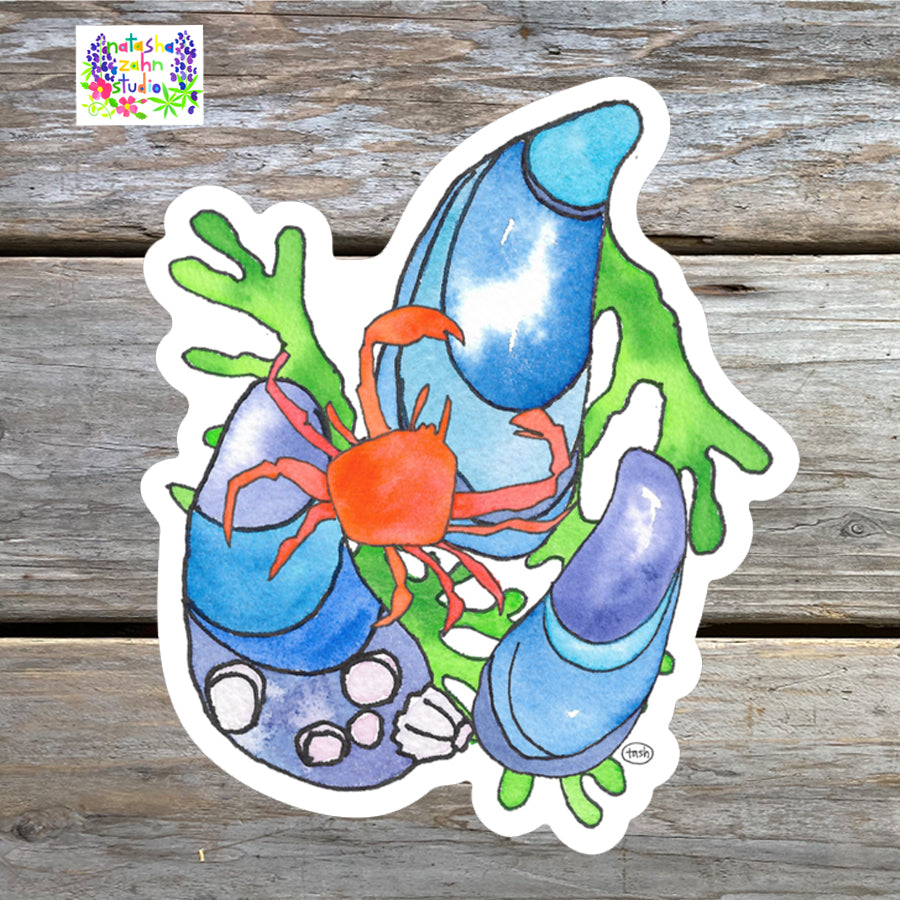 Mussels Sticker – Natasha Zahn Studio