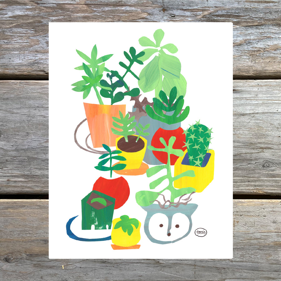 succulent collage Succulent Collage Note Card