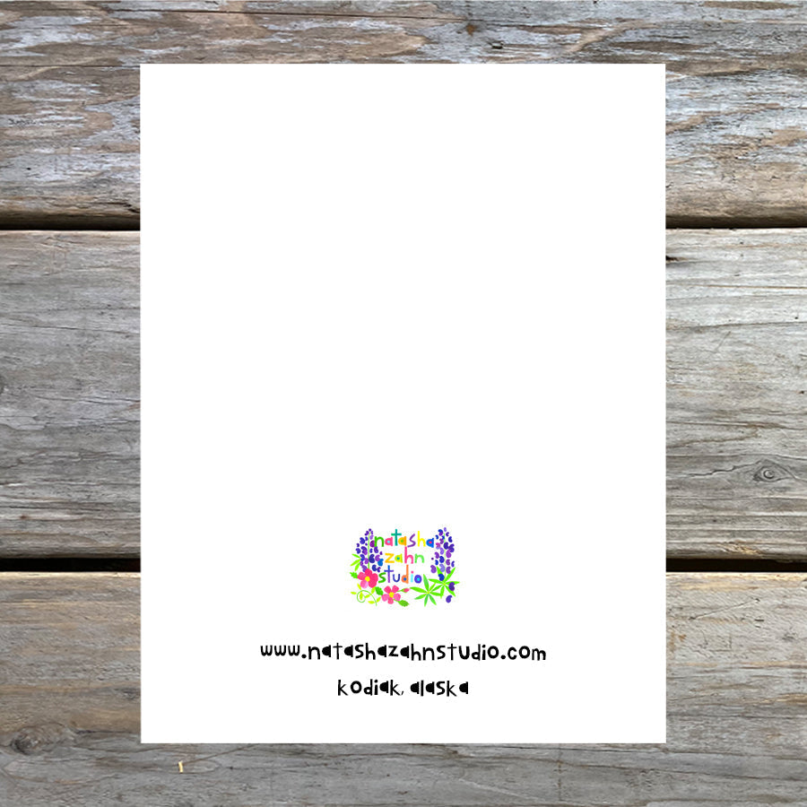 Salmonberry Pattern Note Card