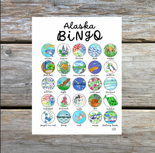 Alaska Bingo Art Card