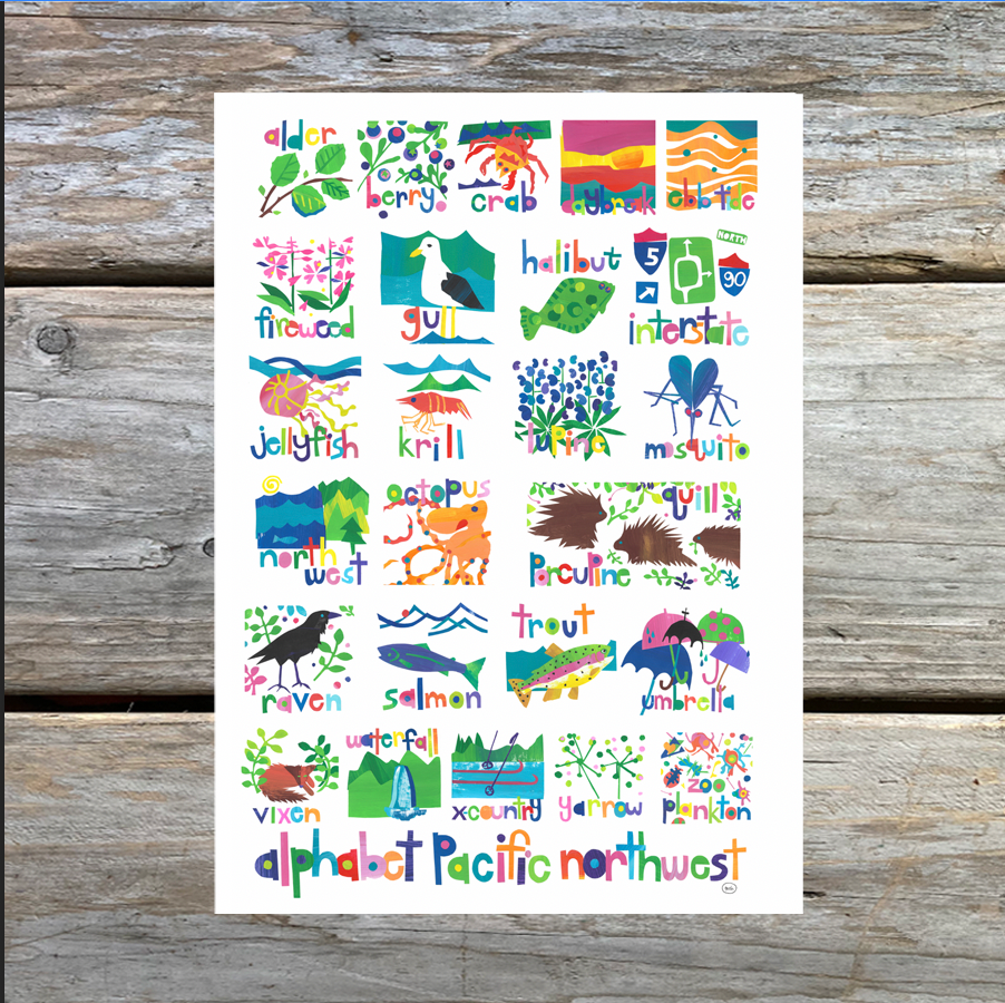 Alphabet PNW Art Card