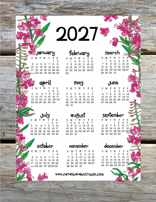 2027 Year At A Glance Calendar