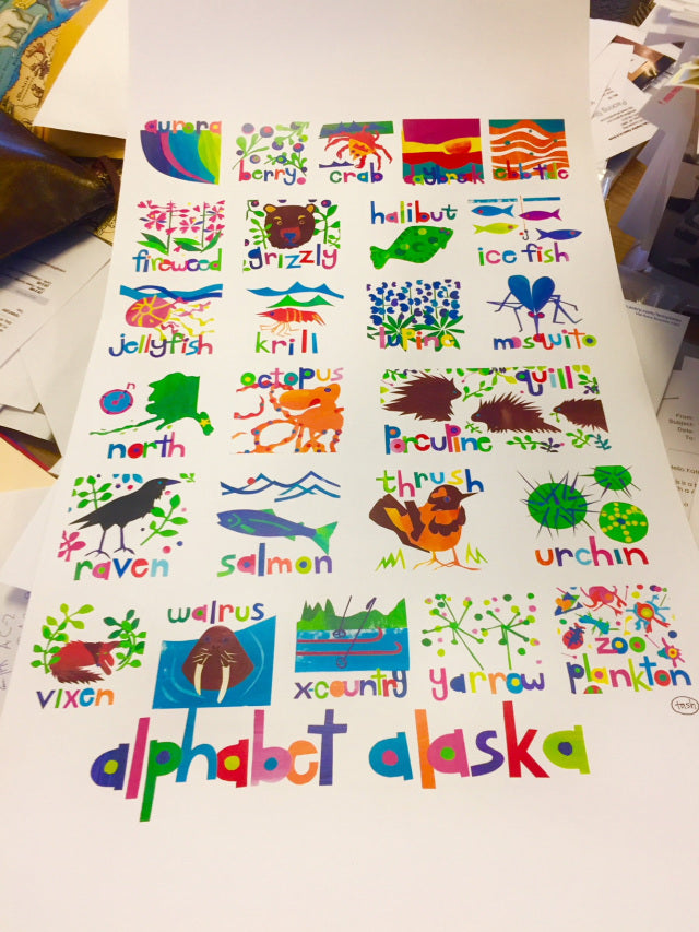 Alphabet Alaska Poster