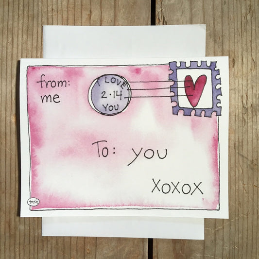 XO Valentine's Day Note Card
