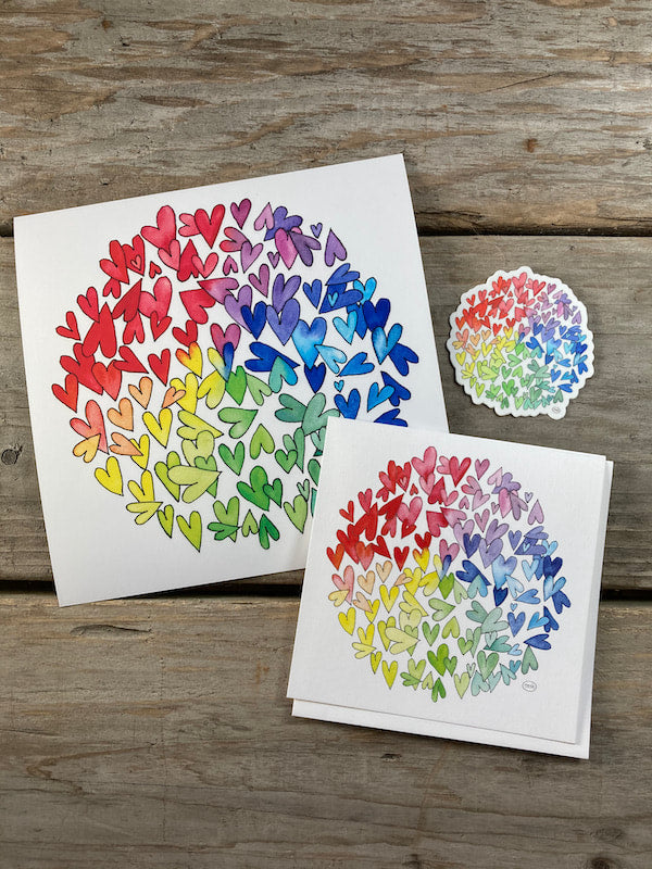 Circle of Love Square Note Card