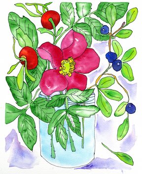 Fall Bouquet Watercolor Note Card Pack