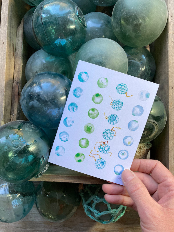 Glass Floats Note Card