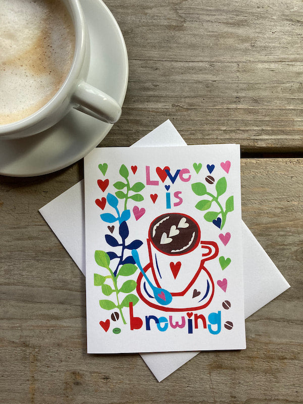 Love is Brewing Note Card