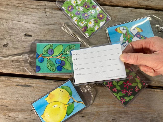 Luggage Tags, Salmonberry Blossom