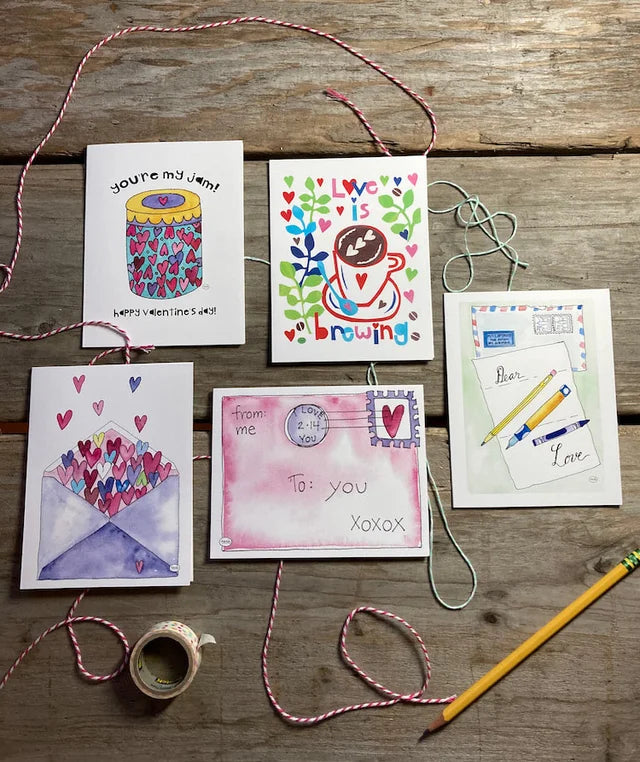 Valentine's Day Mixed Note Card Pack